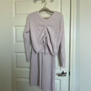 Light Pink Knit Two-Piece Set